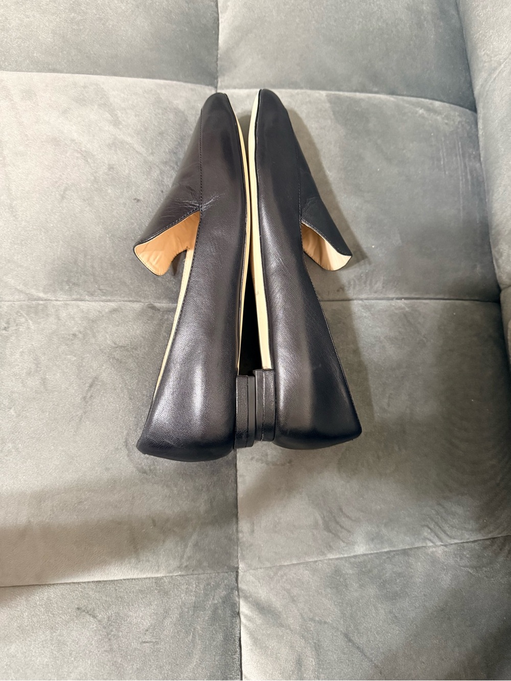 Cole Haan Black Pointed Leather Slip-On Loafers - Picture 10 of 12